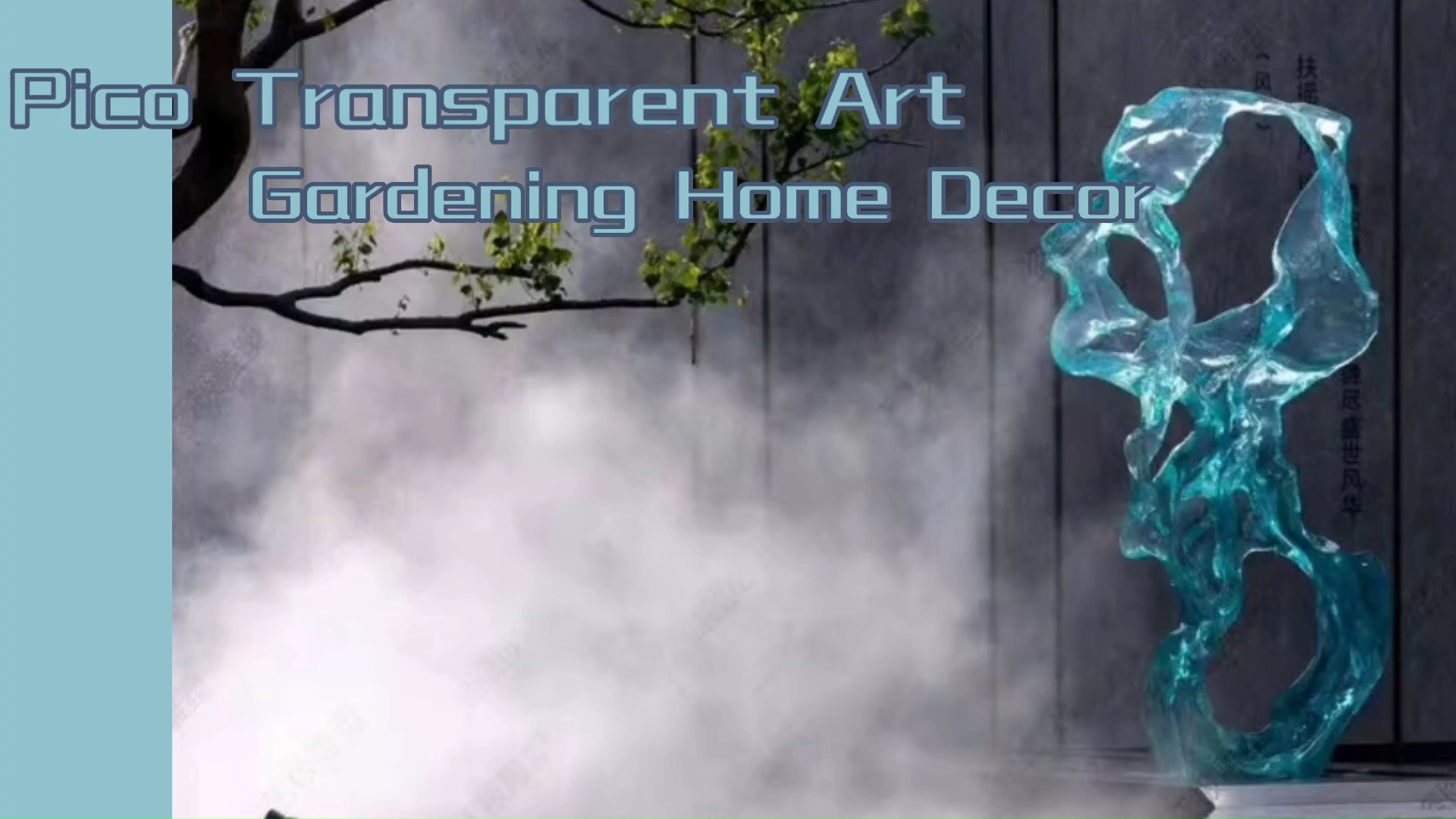 Transparent Resin Sculpture for Outdoor Water-Edge Display