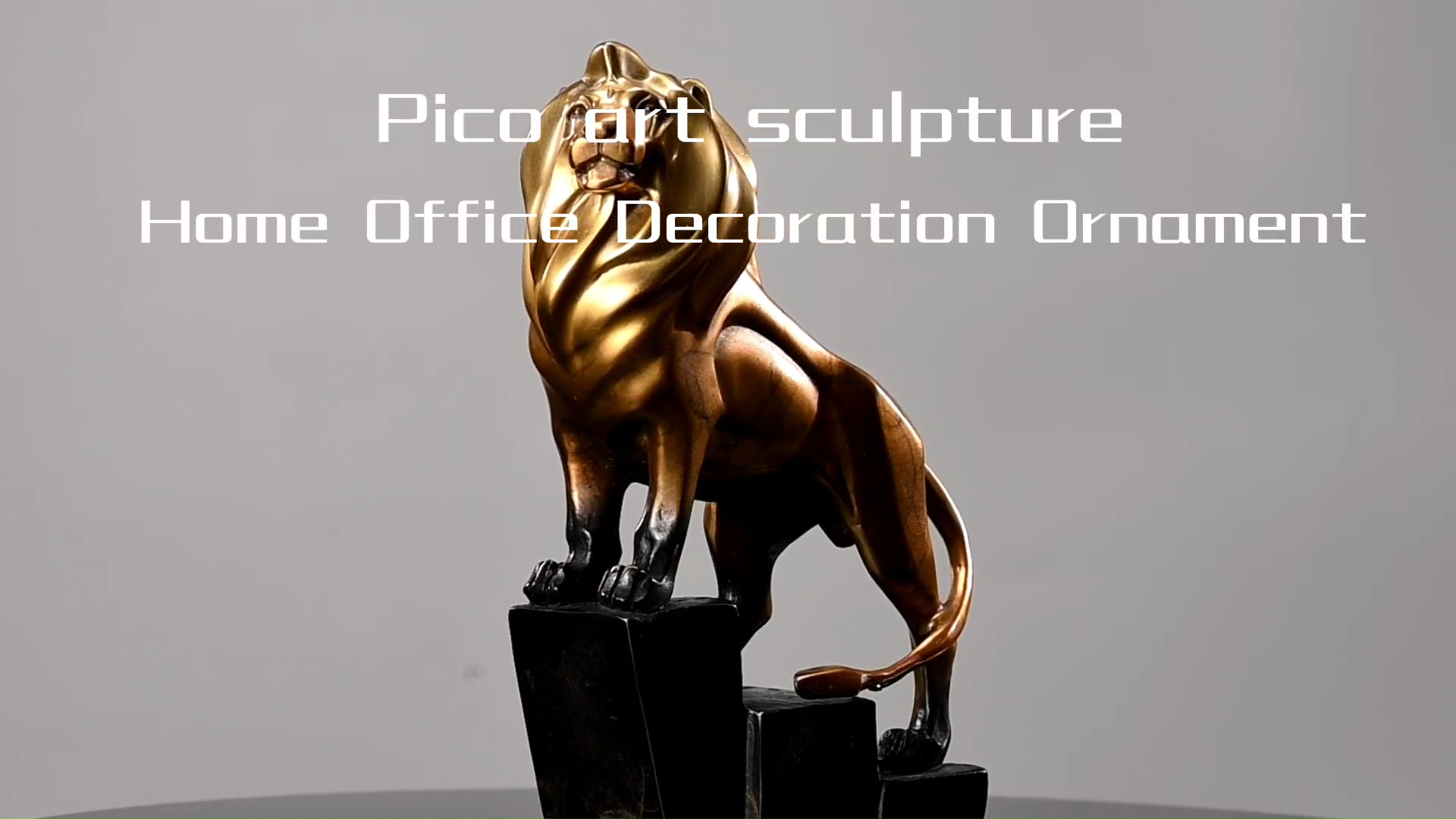Brass table sculpture Lion statue Pico Art