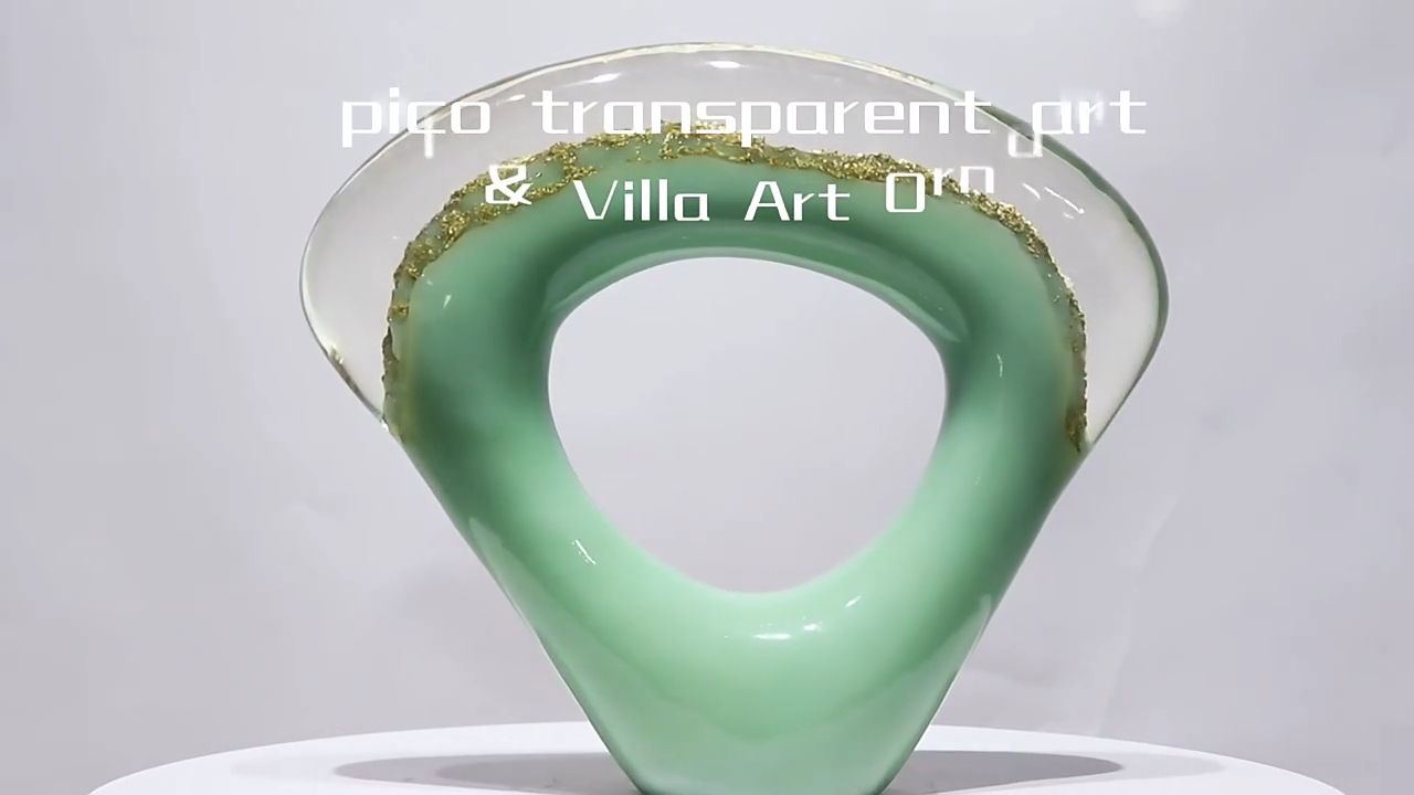 mixed sculpture fiberglass sculpture with transparent resin sculpture Pico Art
