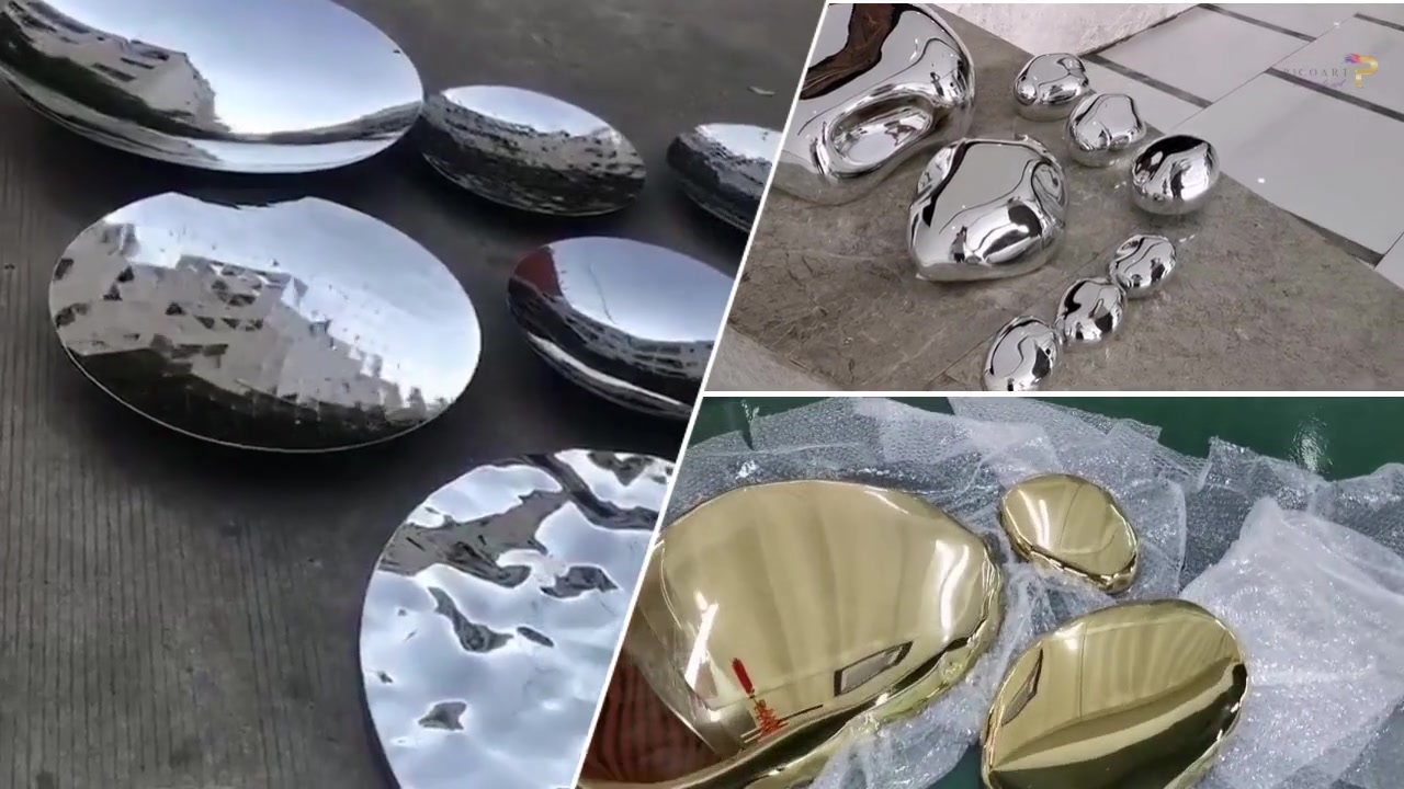 stainless steel wall art decoration with mirror finish