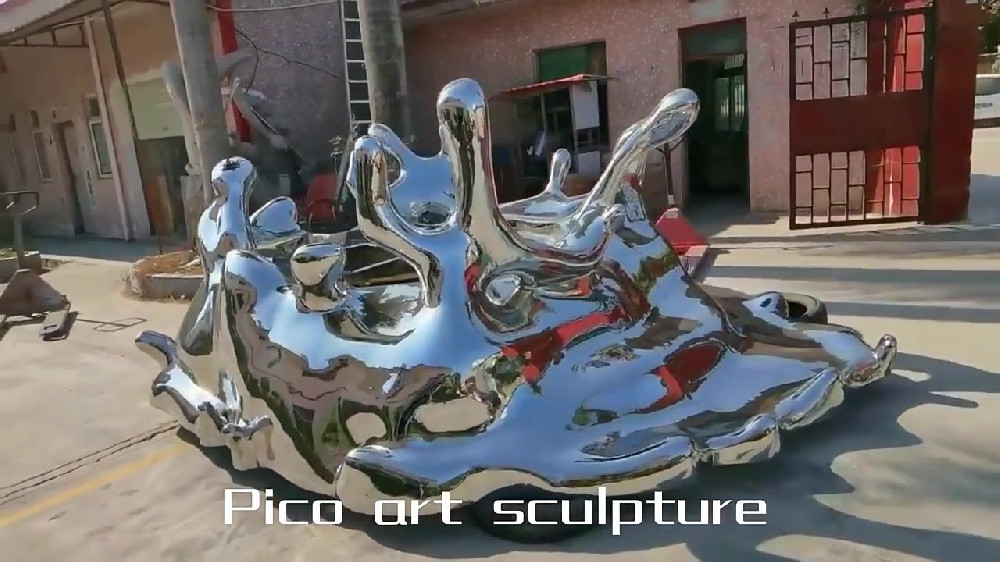 Large Stainless Steel Abstract Family Swimming Pool Party Custom Creative Art Sculpture