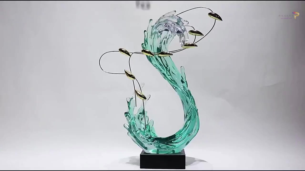 Modern transparent resin art furniture decorative art work