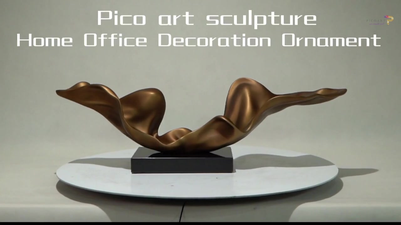 Composite Decorative Sculpture with Handmade Antique Brass Finish
