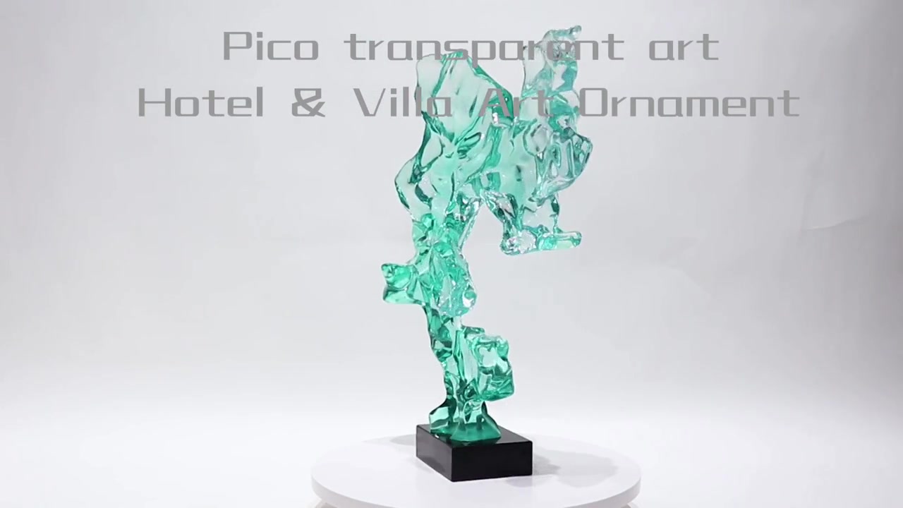 Transparent Resin Sculpture for Interior Placement