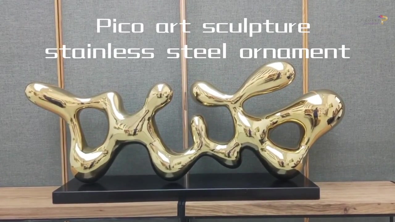 Stainless Steel Electroplated Gold Sculpture