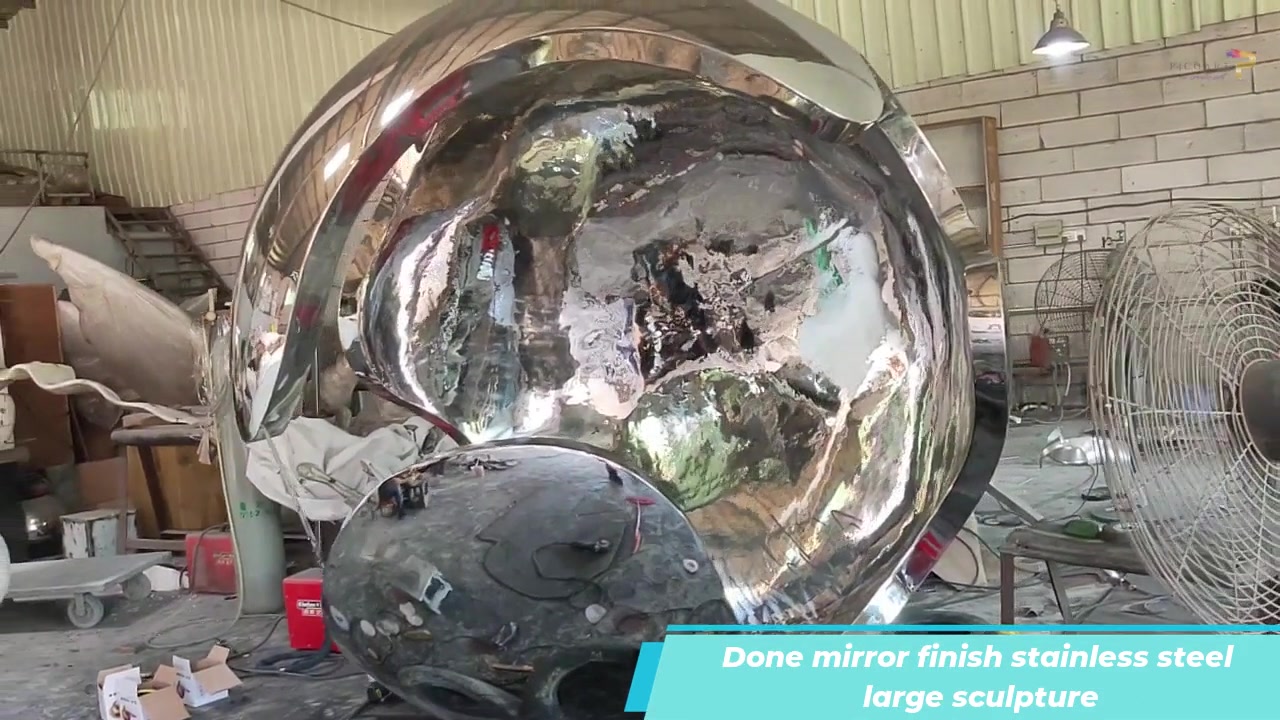 Large Stainless Steel Mirror Finish Sculpture for Urban Decoration