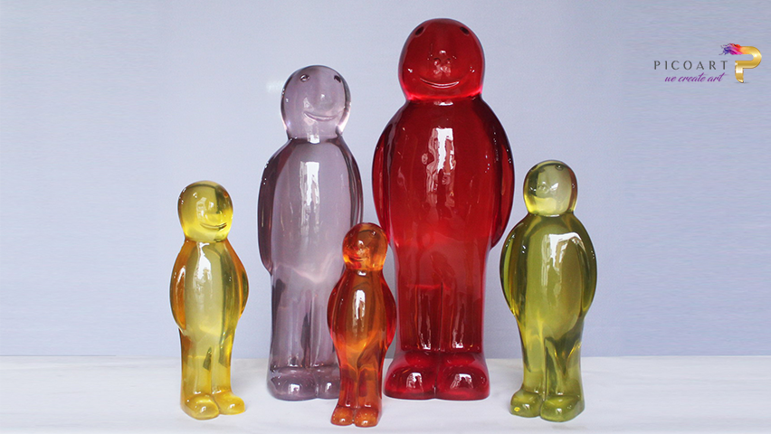 Intro to Modern Abstract Custom Clear Resin Art Sculpture Pico Art