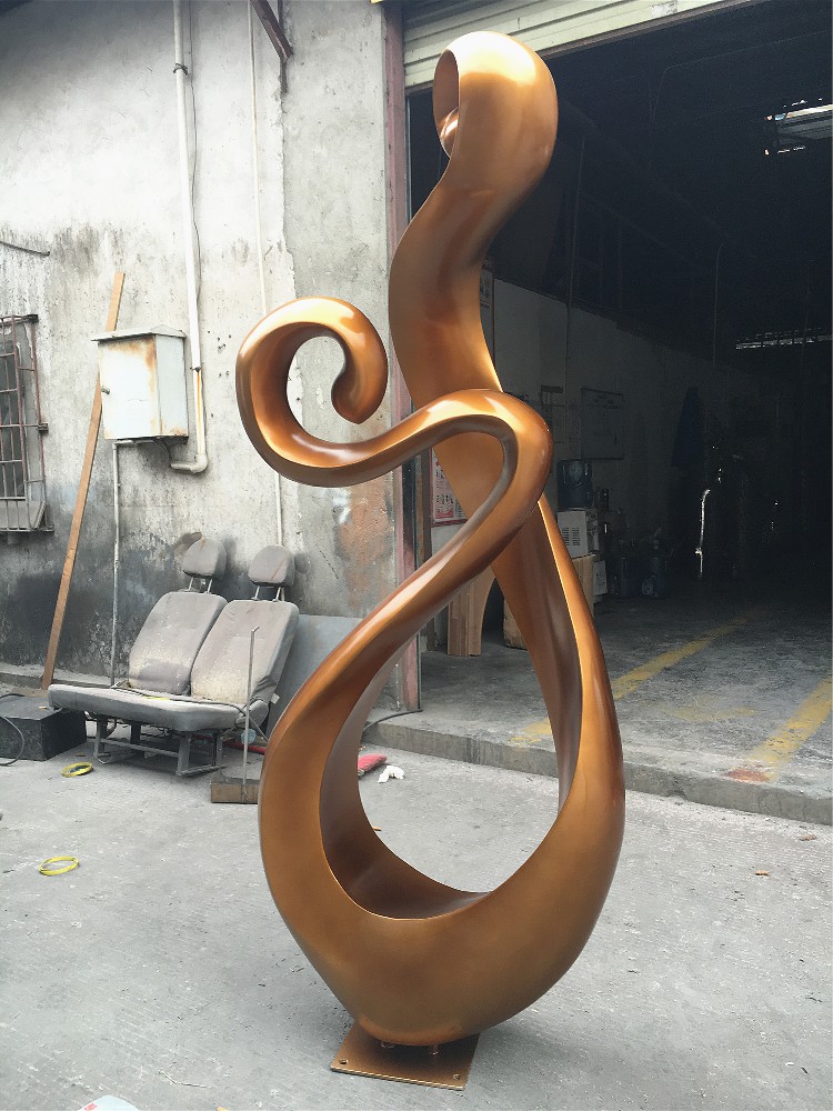 Stainless steel sculpture Antique bronzed color for outdoor used