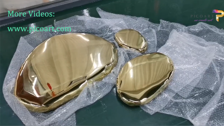 Intro to Mirror Finish Electro Plating Gold Wall Art for Wall Decoration -- Pico Art