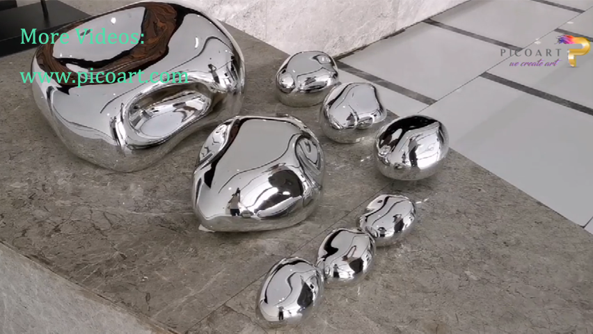 Customized different size stainless steel sculpture with mirror finish