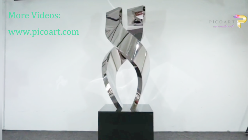 Stainless Steel Sculpture with Mirror Finish Tabletop Decoration - Pico Art