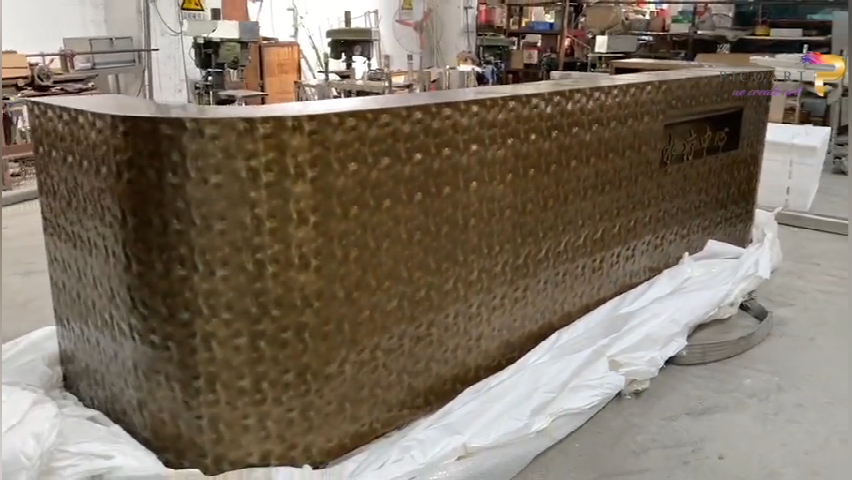 High Quality Handmade stainless steel receiption desk