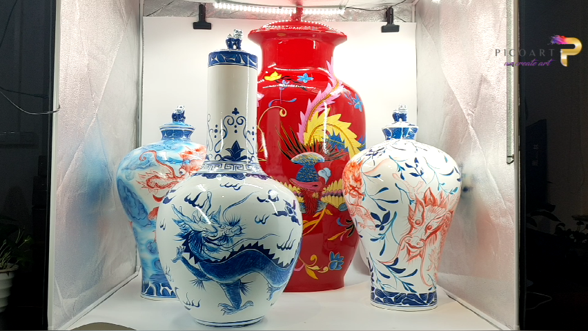 High Quality Fiberglass Vases with Chinese Pattern - Pico Art Co., ltd.